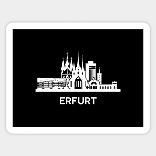 Erfurt Skyline, white Sticker